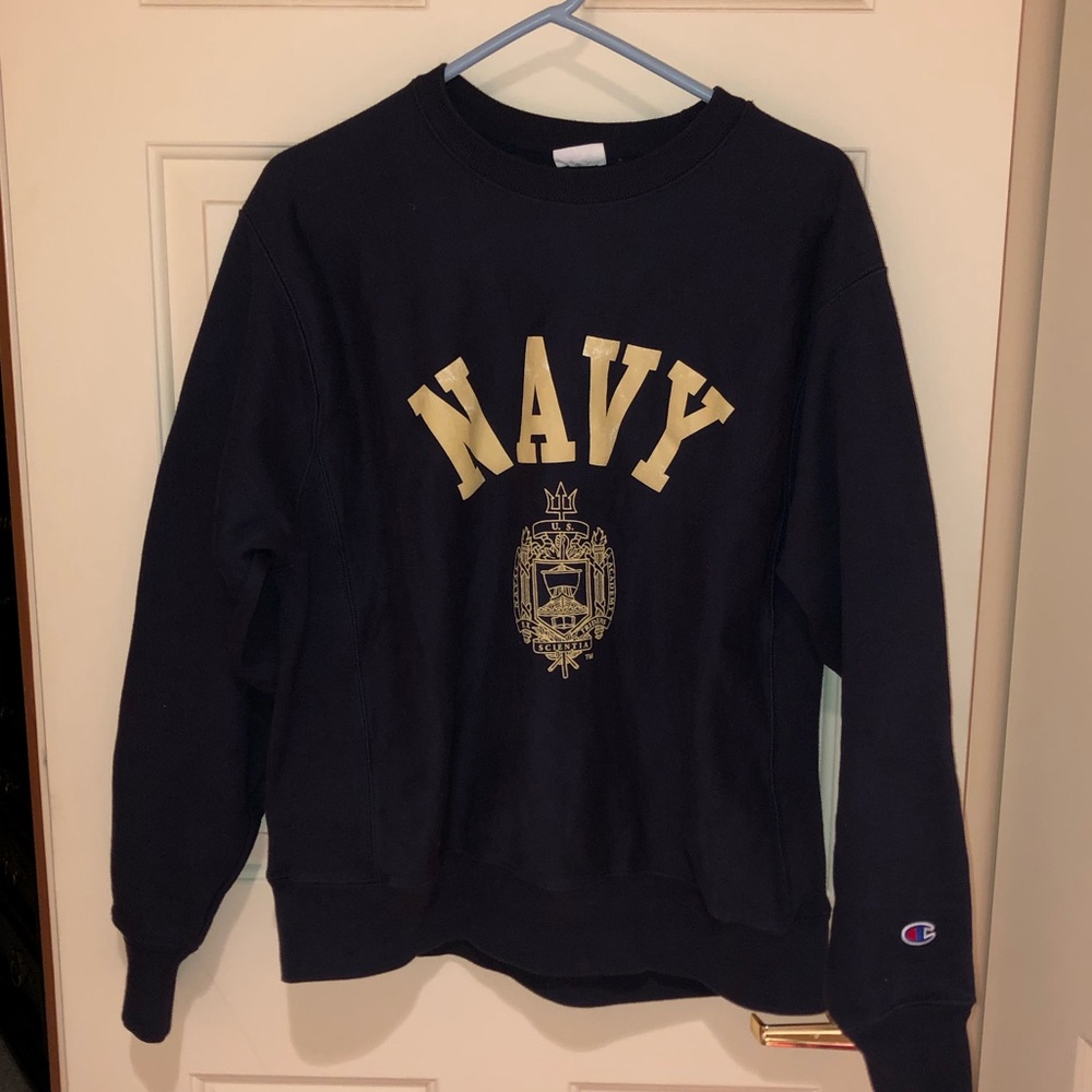 Champion NAVY Crew Neck - Universal Size Medium